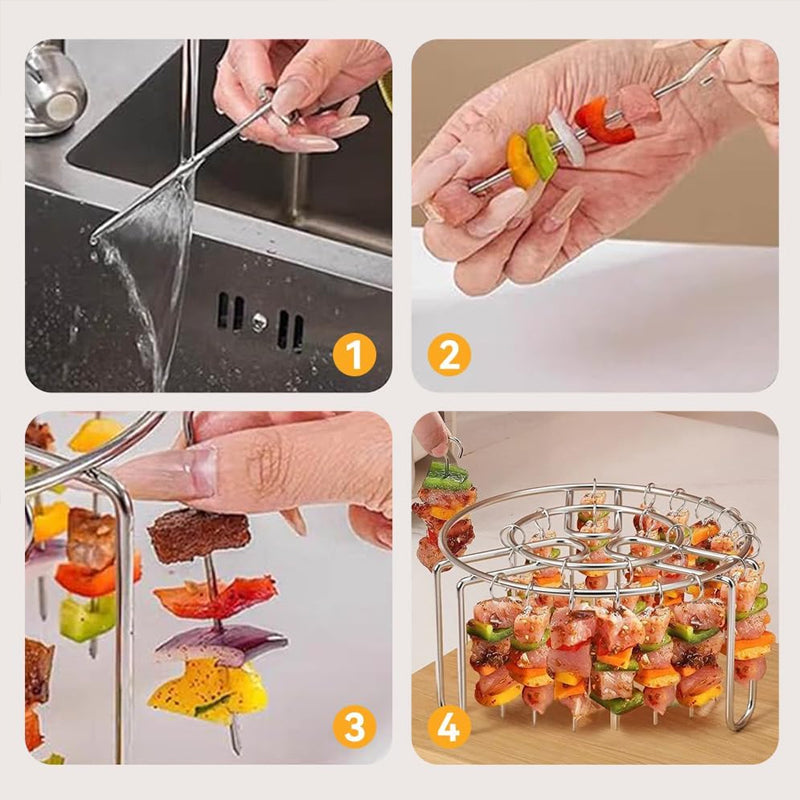Nyt perfekt sprø og saftige kebaber fra luftfritøren din! 🍢✨