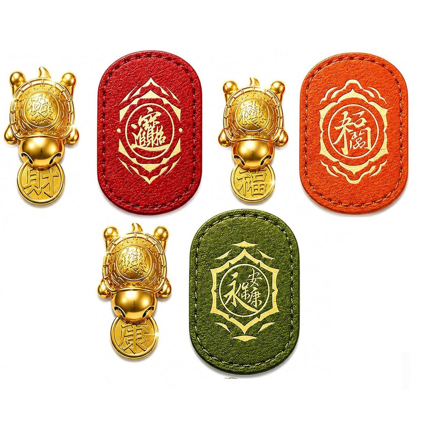 🐢2026 Gyllen skilpadde-amulett – Biter av lykken🍀Slipper aldri taket!