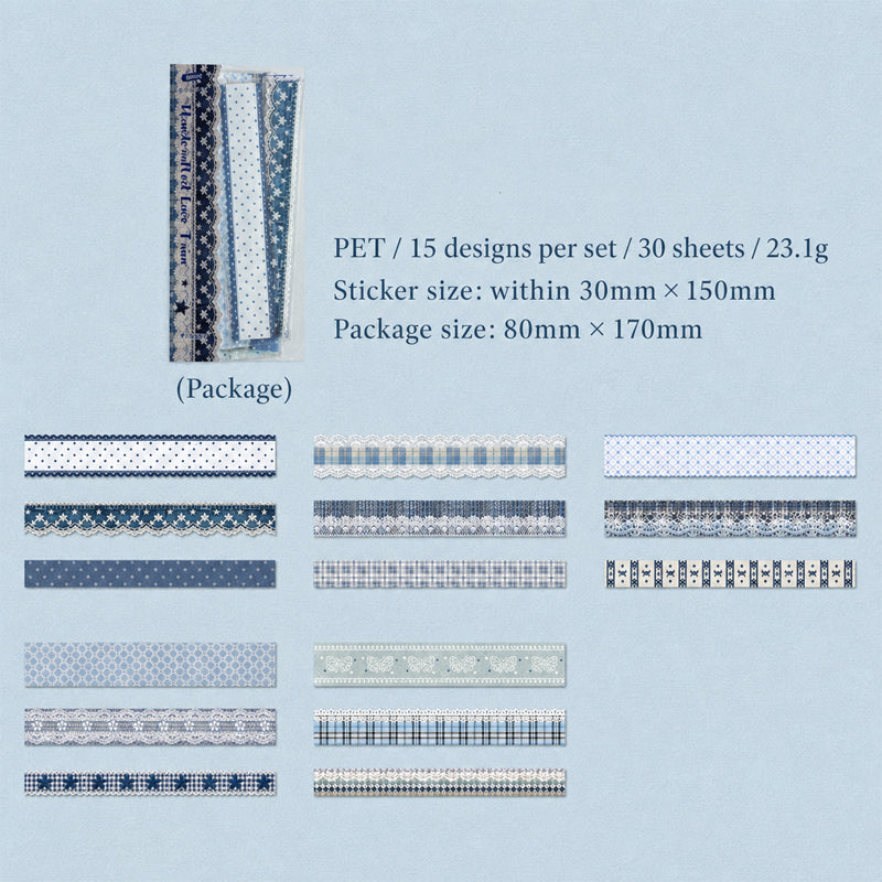 ✨✂️ Vintage klistremerkepakke med lange strimler – Gi journaler og gaver et mykt, tidløst touch! 📓