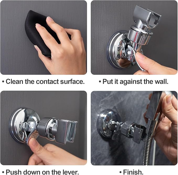 ✨Installer dusjhodet akkurat der du vil ha det, uten å bore! 🚿