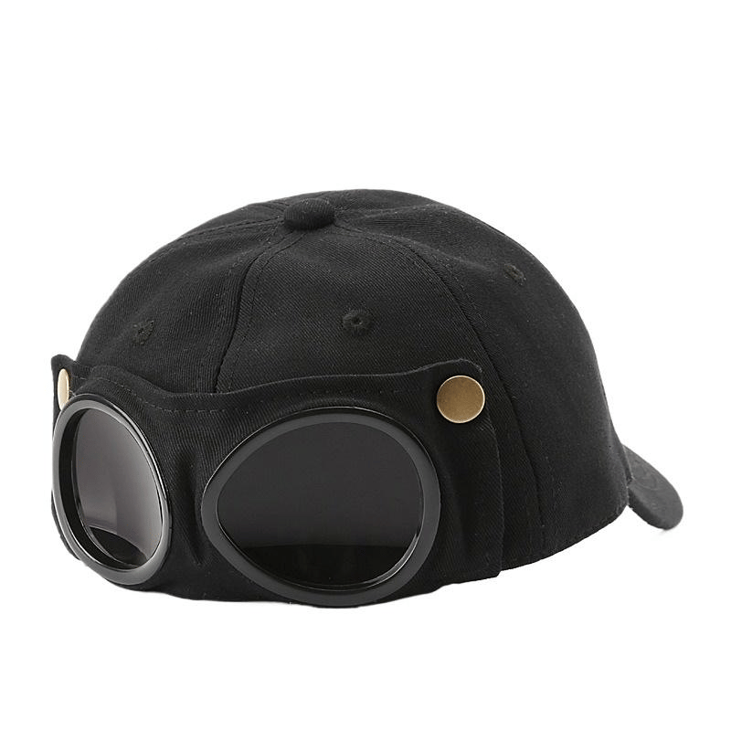 🤣 Baseballcaps i pilotstil – Unikt design med brillepaneler og vintagedetaljer! 🧢✨