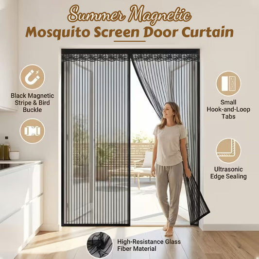 🦟 Hold skadedyr ute – monteres på 2 minutter! Dørgardinen av magnetisk netting! 🚪✨