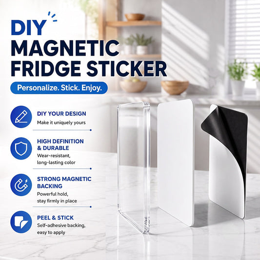 🧲 Gjør-det-selv-sett for kjøleskapsmagneter i gjennomsiktig akryl: Lag dine egne magneter med bilder og kunst! ✨