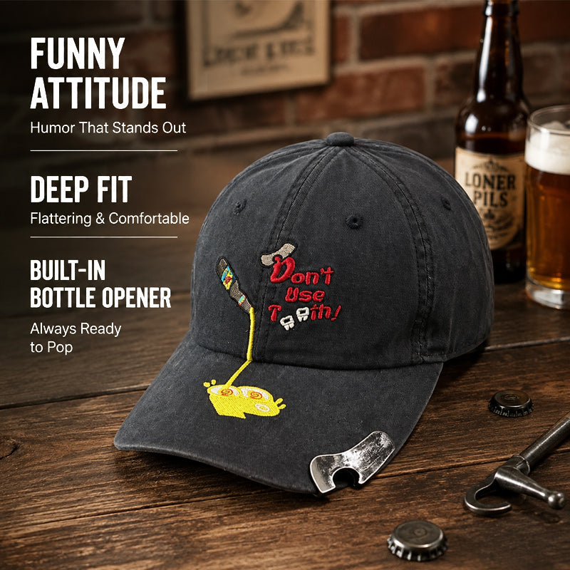 🧢 Baseballcap med innebygd flaskeåpner: Friluftshatt med solskjerm og flaskeåpner! 🍻✨