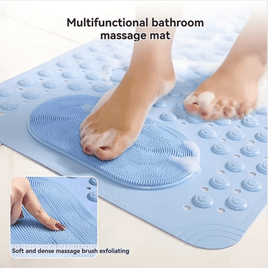 🛁Ekstra stor sklisikker bade- og dusjmatte med dreneringshull ✨