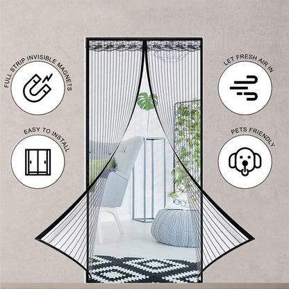 🦟 Hold skadedyr ute – monteres på 2 minutter! Dørgardinen av magnetisk netting! 🚪✨