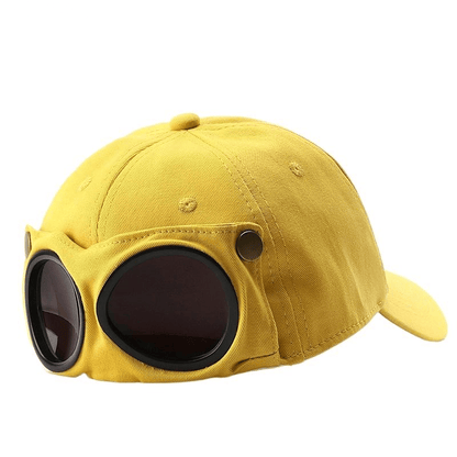 🤣 Baseballcaps i pilotstil – Unikt design med brillepaneler og vintagedetaljer! 🧢✨