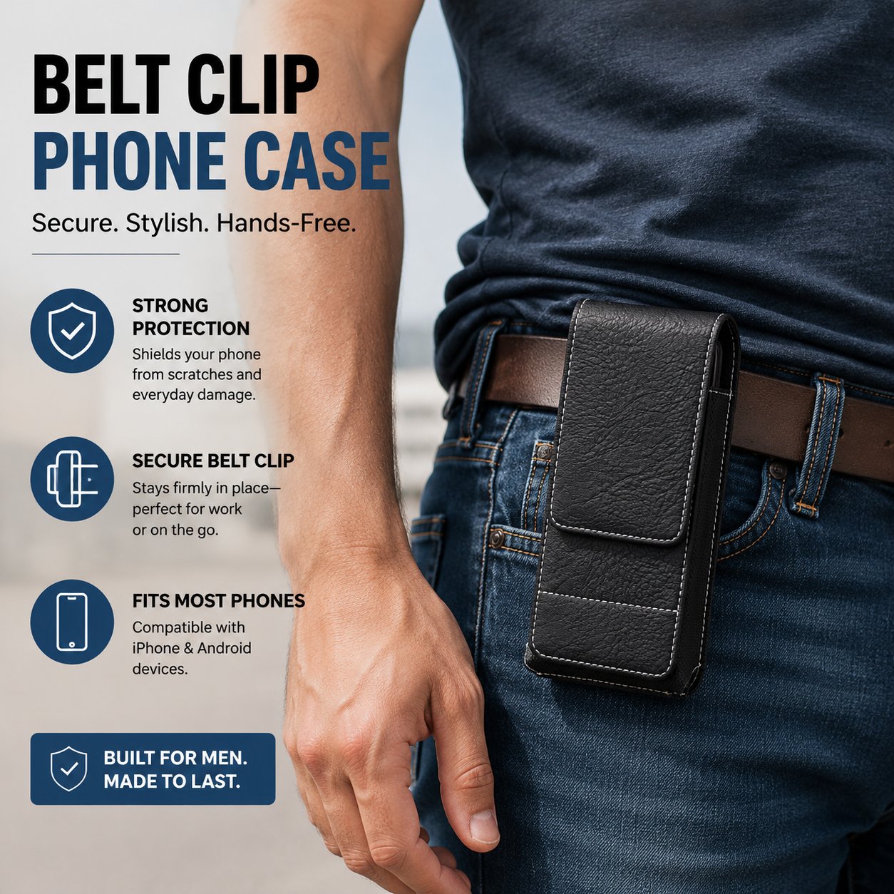 📱Magnetisk Belteetui for Mobil – Beskytt Telefonen & Ta Den Ut På Et Sekund! 🔧✨