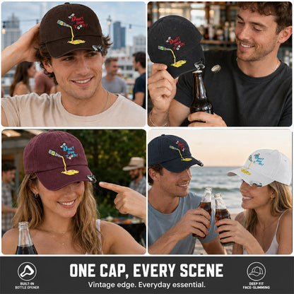 🧢 Baseballcap med innebygd flaskeåpner: Friluftshatt med solskjerm og flaskeåpner! 🍻✨