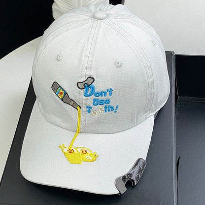🧢 Baseballcap med innebygd flaskeåpner: Friluftshatt med solskjerm og flaskeåpner! 🍻✨