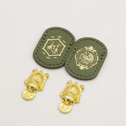 🐢2026 Gyllen skilpadde-amulett – Biter av lykken🍀Slipper aldri taket!
