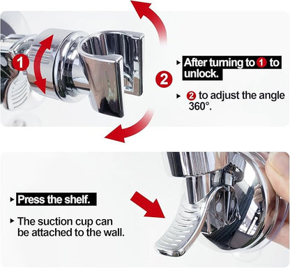 ✨Installer dusjhodet akkurat der du vil ha det, uten å bore! 🚿