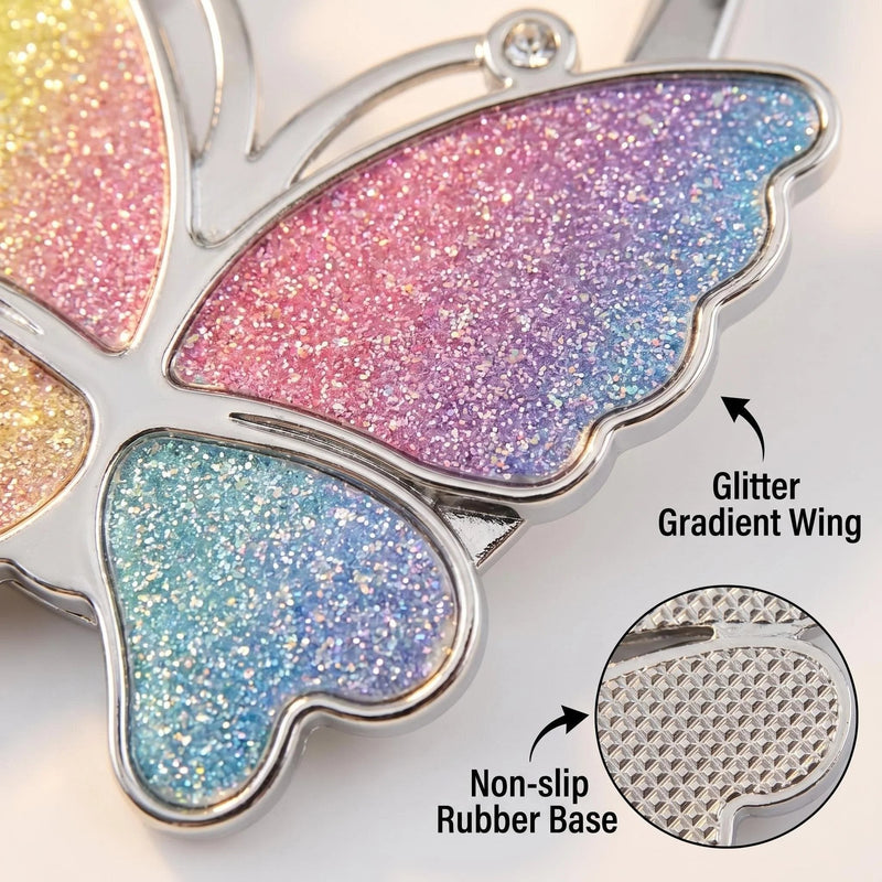 🦋Butterfly sammenleggbar veskekrok – Stil og renslighet for enhver anledning! ✨
