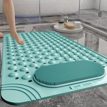 🛁Ekstra stor sklisikker bade- og dusjmatte med dreneringshull ✨